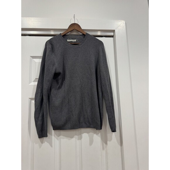 Outerknown Mens M Gray Organic Cotton Knit Casual Crew Neck Sweater Base Layer - Picture 1 of 6